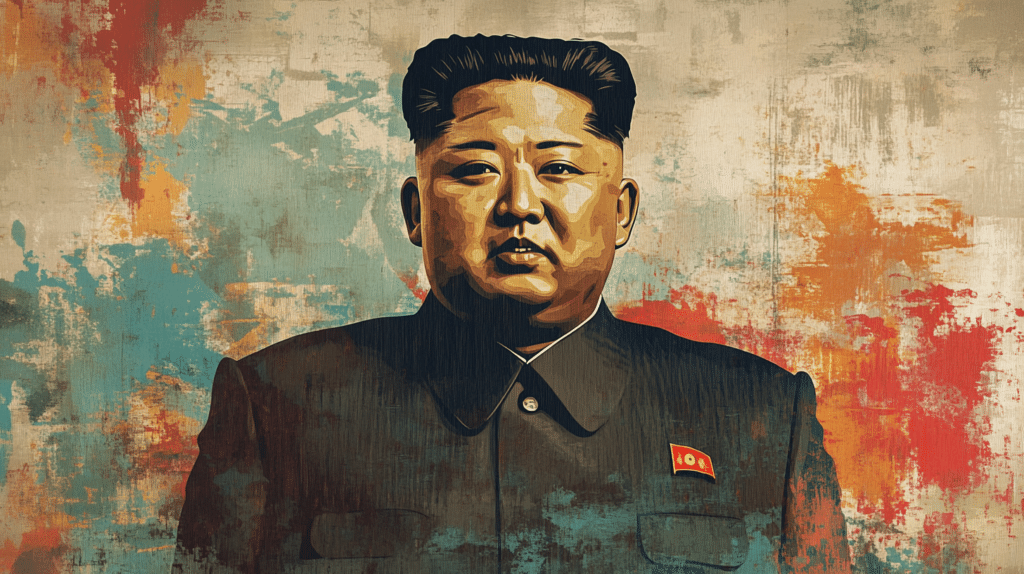 Artwork showing Kim Jong Un, Leader of North Korea